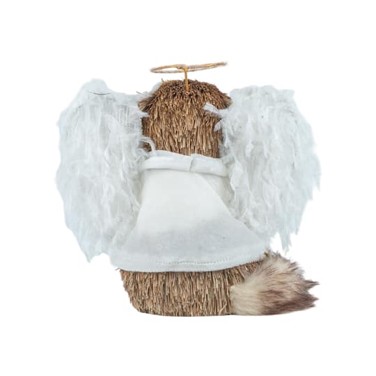 6.25" Sisal Dog Angel Natural Decorative Animal by Ashland®